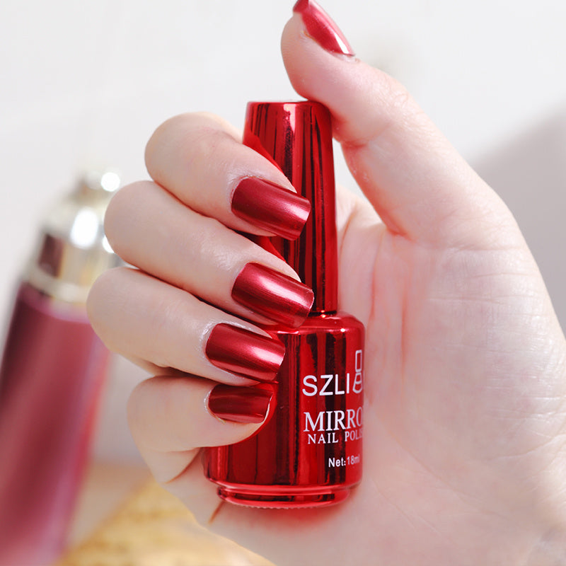 Mirror Silver Nail Polish – Stainless Steel Metallic Shine